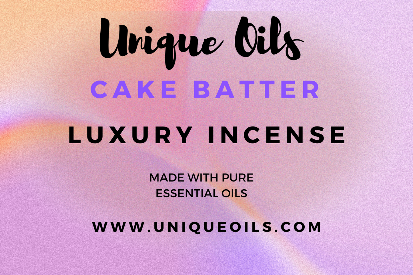 Unique Oils Luxury Incense - Cake Batter (pack of 10)