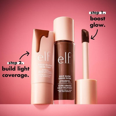 e.l.f. Halo Glow Skin Tint Light Coverage Foundation - Mineral SPF 50 - 6 Light Cool - 1 fl oz