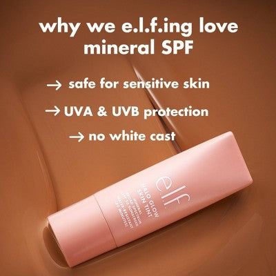 e.l.f. Halo Glow Skin Tint Light Coverage Foundation - Mineral SPF 50 - 6 Light Cool - 1 fl oz
