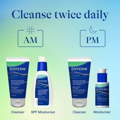 Differin Maximum Strength Foaming Acne Face and Body Wash with 10% Benzoyl Peroxide 5 fl oz - Imperfect Box