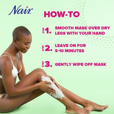 Nair Hair Remover Beauty Treatment Charcoal Clay Leg Mask 8.0oz - New