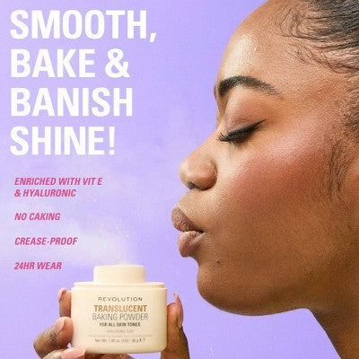 Makeup Revolution Loose Baking Powder Banana 1.05oz - Imperfect Container