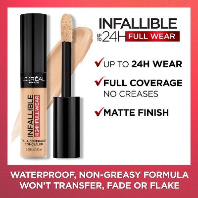 L'Oreal Paris Infallible Full Wear Waterproof Concealer 350 Bisque 0.33 fl oz - New