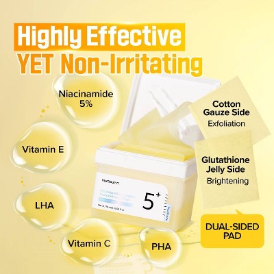 numbuzin No.5+ Glutathione Vitamin Concentrated Toner Pads 70ct - New