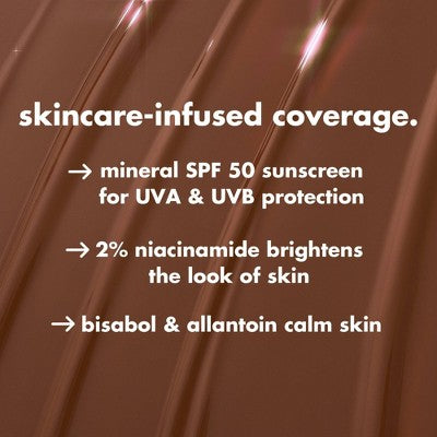 e.l.f. Halo Glow Skin Tint Foundation Mineral SPF 50 8 Medium Neutral 1 fl oz - Imperfect Box