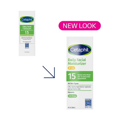 Cetaphil Daily Face Moisturizer Sunscreen Lotion SPF 15 Fragrance Free 4 fl oz - Missing Box