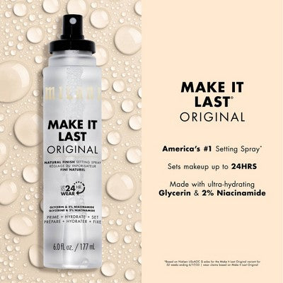 Milani Make It Last Original Natural Finish Setting Spray 6 fl oz - New
