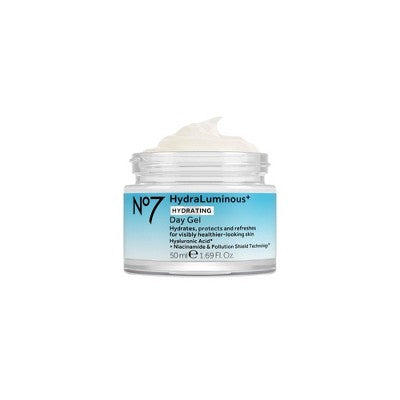 No7 HydraLuminous+ 2% Hyaluronic Acid Day Gel 1.69 fl oz - Imperfect Box