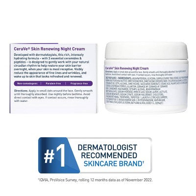 CeraVe Skin Renewing Night Cream Face Moisturizer 1.7 fl oz - Imperfect Box