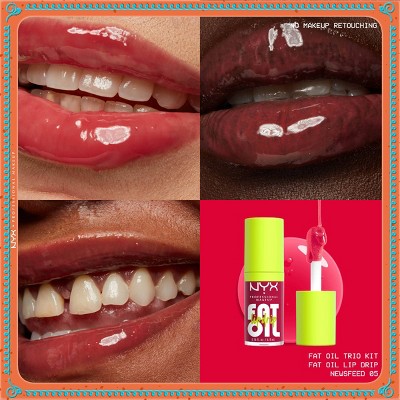 NYX Professional Makeup Fat Oil Lip Drip Holiday Trio Lip Gloss 3 pc - New