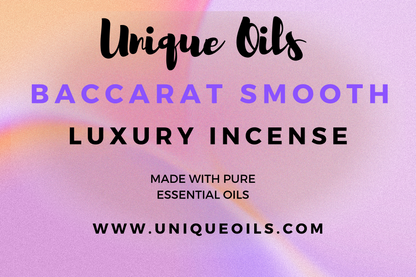 Unique Oils Luxury Incense - Baccarat Smooth (pack of 100)